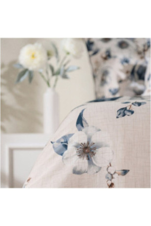Parure de lit En Satin De Coton Avec Passeplement - Ondelle - Ecru - 200x220cm