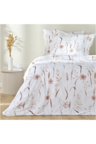 Parure de lit En Satin De Coton - Fralina - Beige - 160x200cm