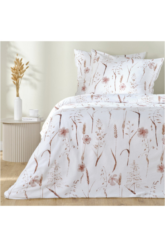 Parure de lit En Satin De Coton - Fralina - Beige - 160x200cm
