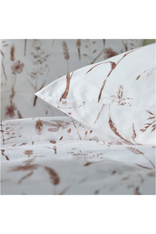 Parure de lit En Satin De Coton - Fralina - Beige - 160x200cm