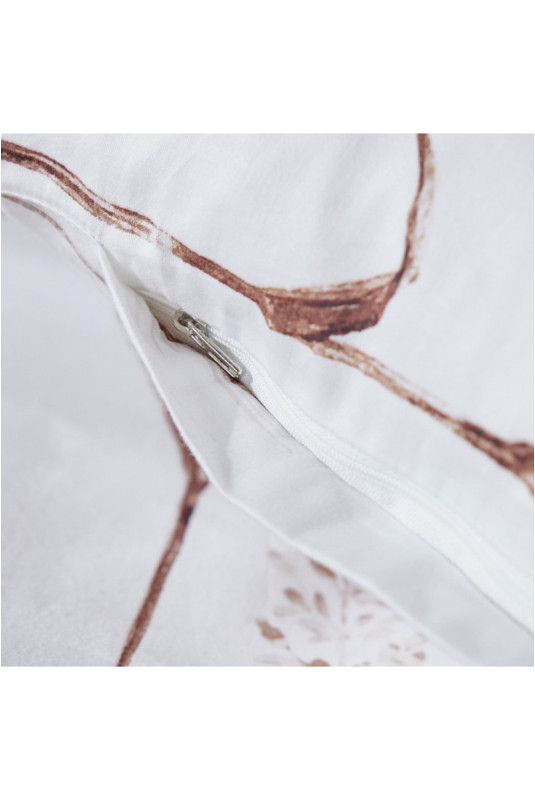 Parure de lit En Satin De Coton - Fralina - Beige - 160x200cm
