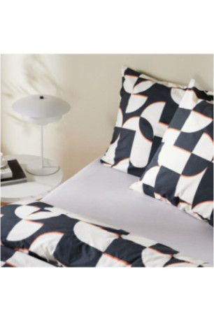 Parure de lit En Coton - Finezo - Black - 160x200cm