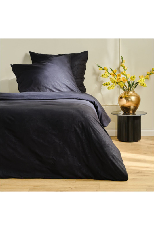 Parure de lit En Microfibre - Sensy - Black - 160x200cm
