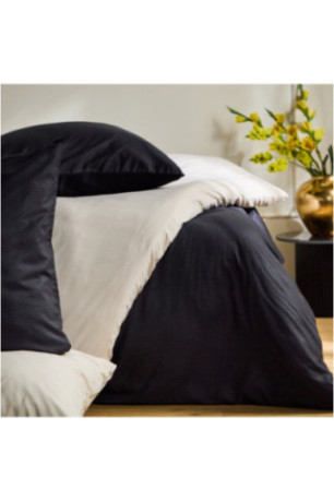 Parure de lit En Microfibre - Sensy - Black - 160x200cm