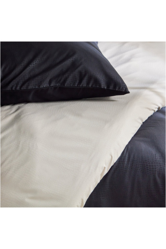 Parure de lit En Microfibre - Sensy - Black - 160x200cm