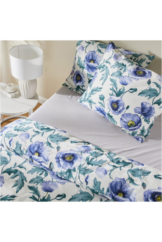 Parure de lit En Satin De Coton - Maczek - Blue - 160x200cm