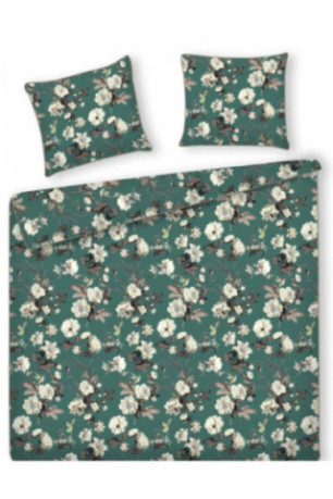 Parure de lit En Satin De Coton Avec Passeplement - Fairyland Po?ciel Z - Green - 160x200cm