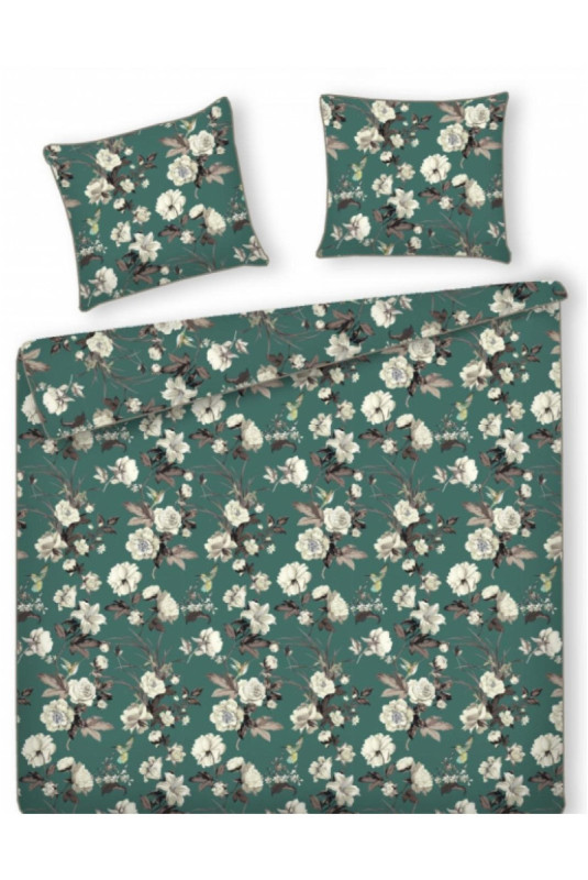 Parure de lit En Satin De Coton Avec Passeplement - Fairyland Po?ciel Z - Green - 160x200cm