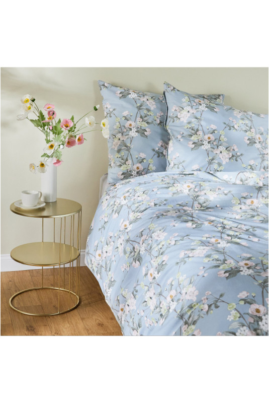 Parure de lit En Coton - Ladama - Light Blue - 160x200cm