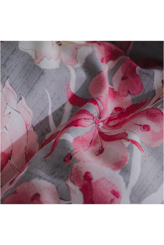 Parure de lit En Satin De Coton - Estera - Light Grey - 160x200cm