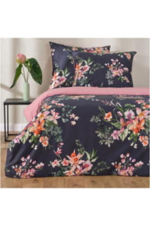 Parure de lit En Satin De Coton - Lalora - Dark Violet - 160x200cm