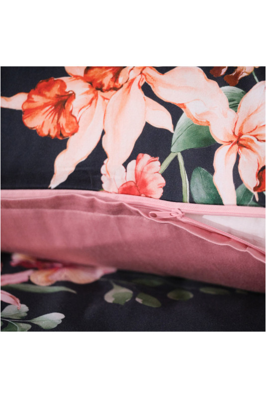 Parure de lit En Satin De Coton - Lalora - Dark Violet - 160x200cm