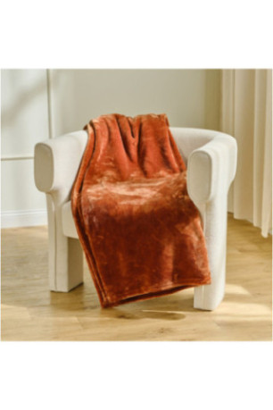 Couverture Solide - Floss - Orange - 150x200cm