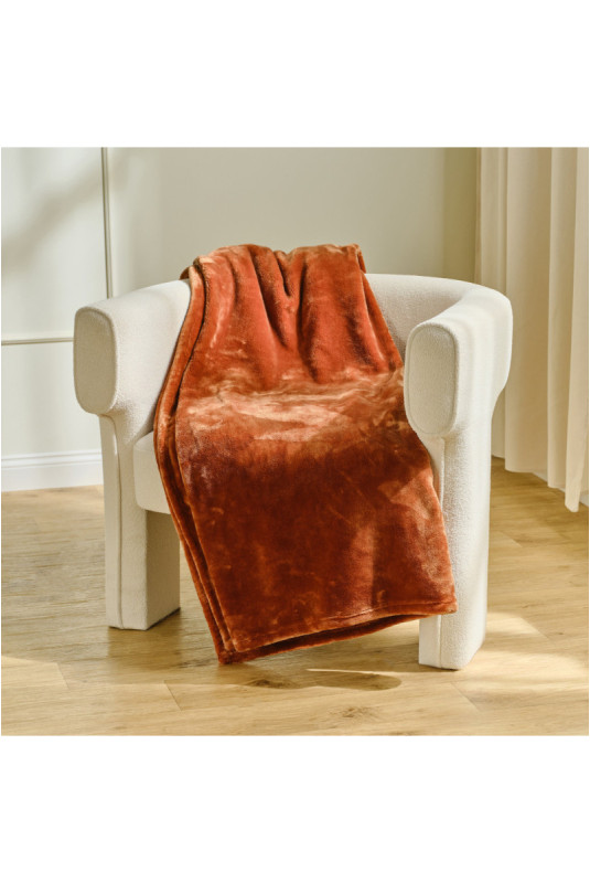 Couverture Solide - Floss - Orange - 150x200cm