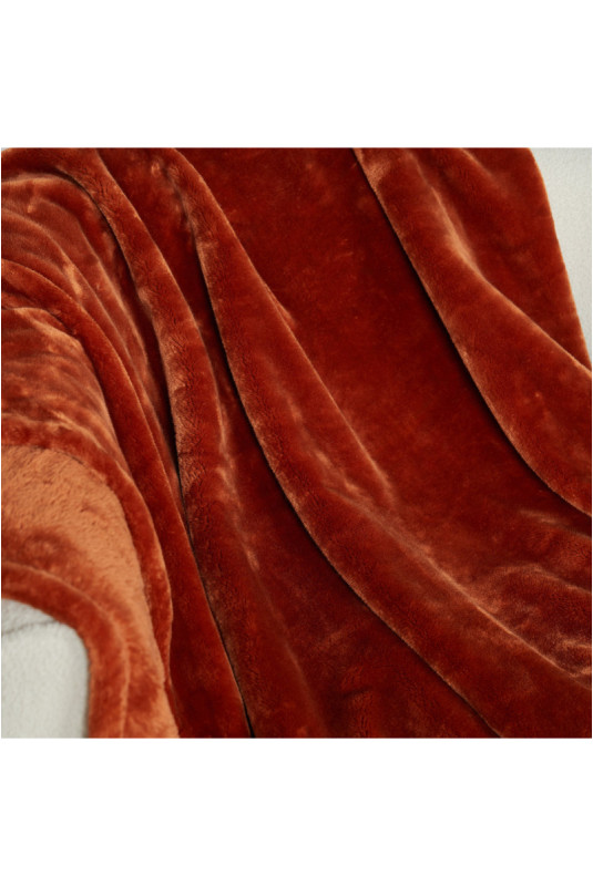 Couverture Solide - Floss - Orange - 150x200cm