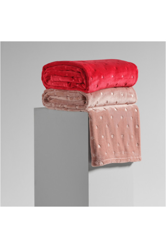 Couverture Uni Gabarit - Kisalis - Red - 150x200cm