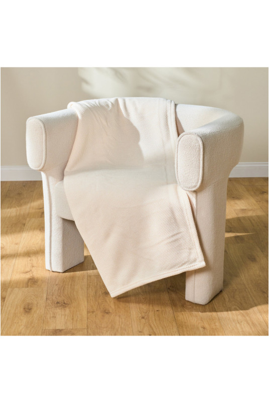 Couverture Solide - Atellea - Ecru - 150x200cm