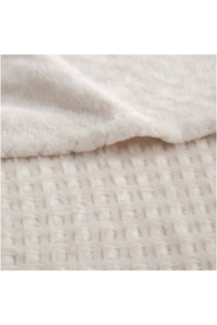 Couverture Unie Jacquard - Zefio - Cream - 150x200cm
