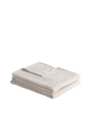 Couverture Unie Jacquard - Zefio - Cream - 150x200cm