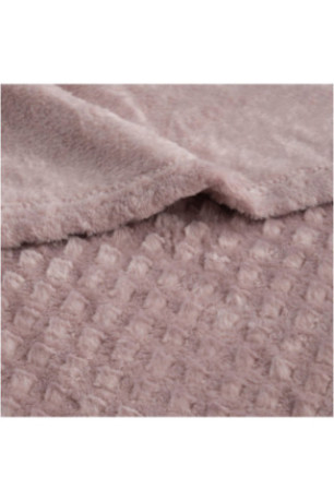 Couverture Unie Jacquard - Zefio - Powder Pink - 150x200cm