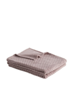 Couverture Unie Jacquard - Zefio - Powder Pink - 150x200cm