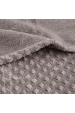 Couverture Unie Jacquard - Zefio - Grey - 150x200cm