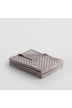 Couverture Unie Jacquard - Zefio - Grey - 150x200cm