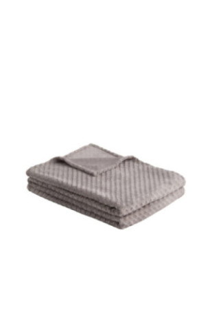 Couverture Unie Jacquard - Zefio - Grey - 150x200cm