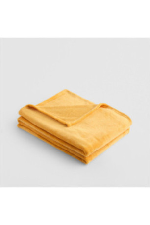 Couverture Unie Jacquard - Abila - Dark Yellow - 150x200cm