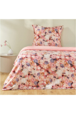 Parure de lit En Satin De Coton - Moneti - Dirty Pink - 140x200cm