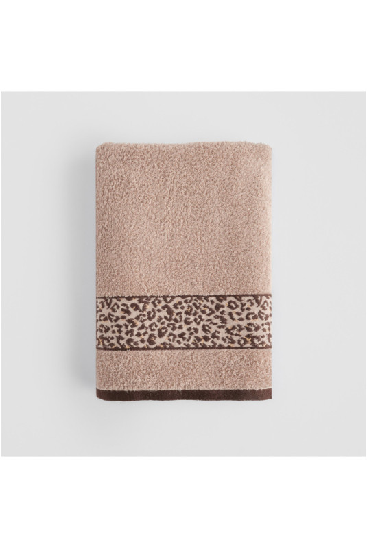 Serviette De Bain Décorative - Savanna - Dark Beige - 70x130cm