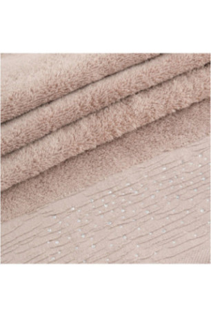 Serviette De Bain Décorative - Cristales - Dark Beige - 70x130cm