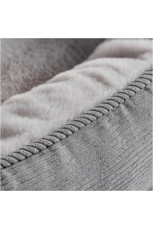 Lit Pour Animaux De Compagnie - Fluffy - Grey - 65x70x28cm