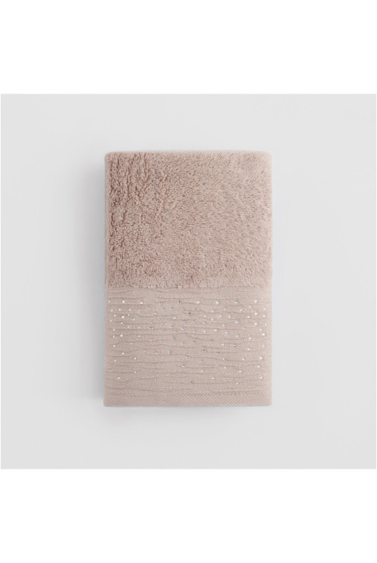 Serviette De Bain Décorative - Cristales - Dark Beige - 50x90cm