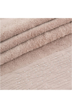 Serviette De Bain Décorative - Cristales - Dark Beige - 50x90cm