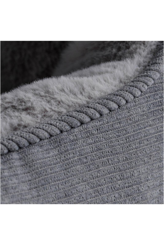 Lit Pour Animaux De Compagnie - Fluffy - Grey - 46.5x52x25cm