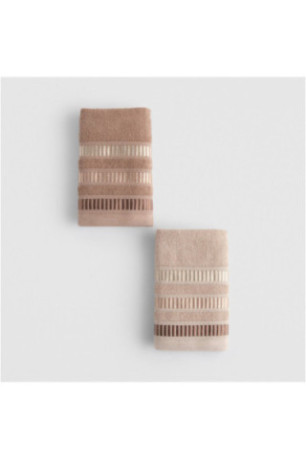 Ensemble De Serviettes De Bain - Alicante - Beige - 30x50cm