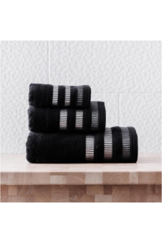 Serviette De Bain - Alicante - Black - 100x150cm