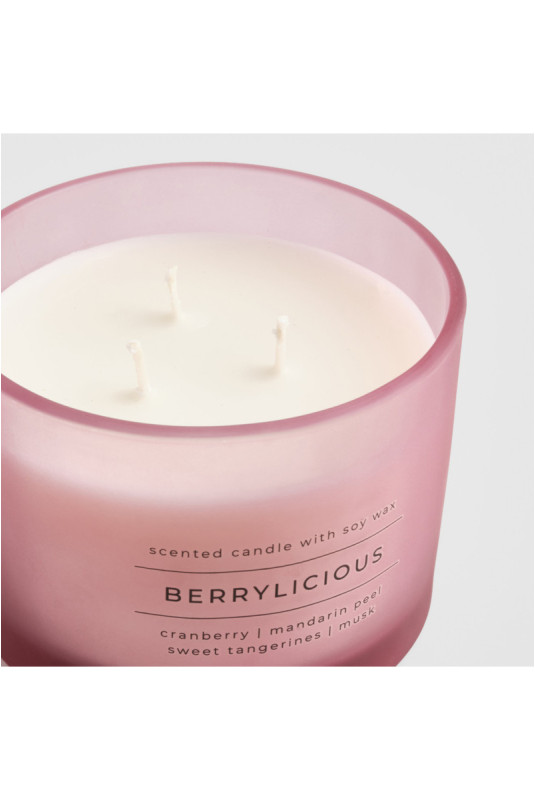 Bougie Parfumée - Optica - Light Pink - H: 9cm dia: 12cm