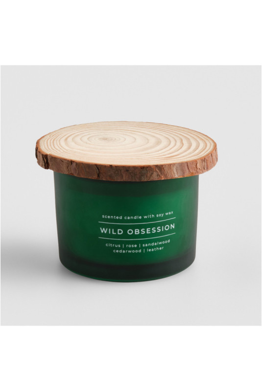 Bougie Parfumée - Optica - Dark Green - H: 9cm dia: 12cm