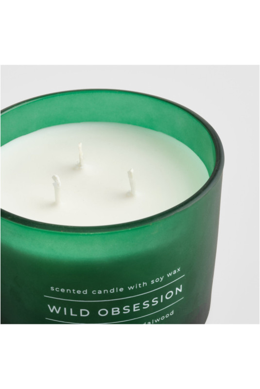 Bougie Parfumée - Optica - Dark Green - H: 9cm dia: 12cm
