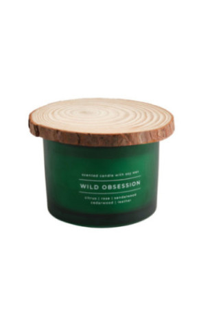 Bougie Parfumée - Optica - Dark Green - H: 9cm dia: 12cm