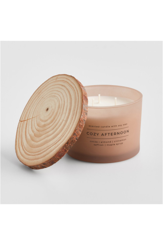 Bougie Parfumée - Optica - Dark Beige - H: 9cm dia: 12cm