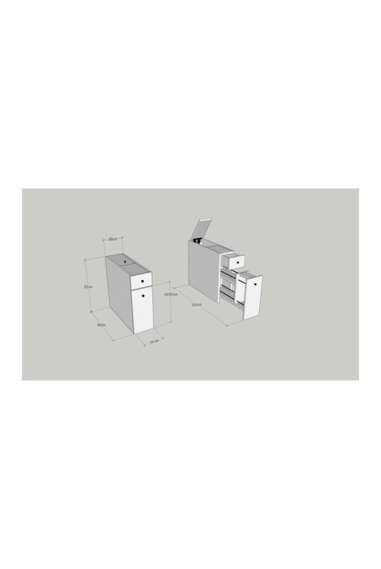 Armoire de toilette - Blanc