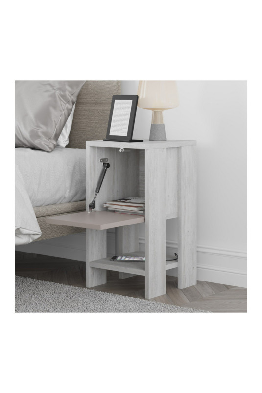 Table de nuit - Mocha Lumière Blanche