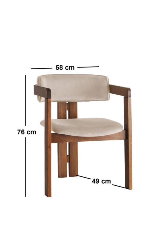 Chaise - Beige noyer