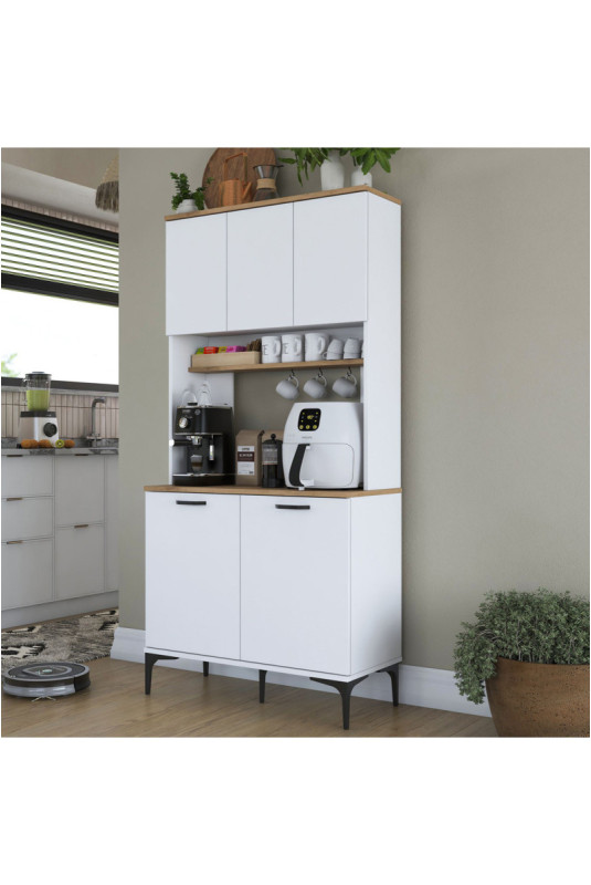 Armoire multifonctionnelle - Blanc noyer