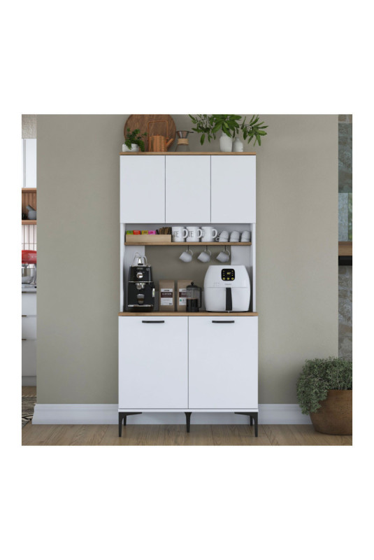 Armoire multifonctionnelle - Blanc noyer
