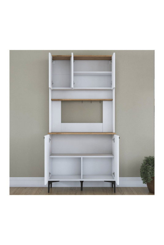 Armoire multifonctionnelle - Blanc noyer