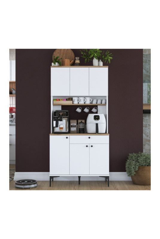 Armoire multifonctionnelle - Blanc noyer